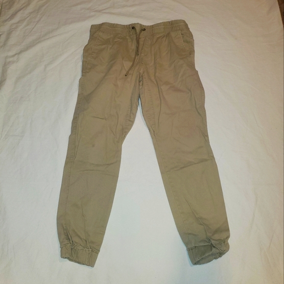 Aeropostale Khaki Jogger Pants with Elastic Cuffs Drawstring elastic wai… - Picture 1 of 7